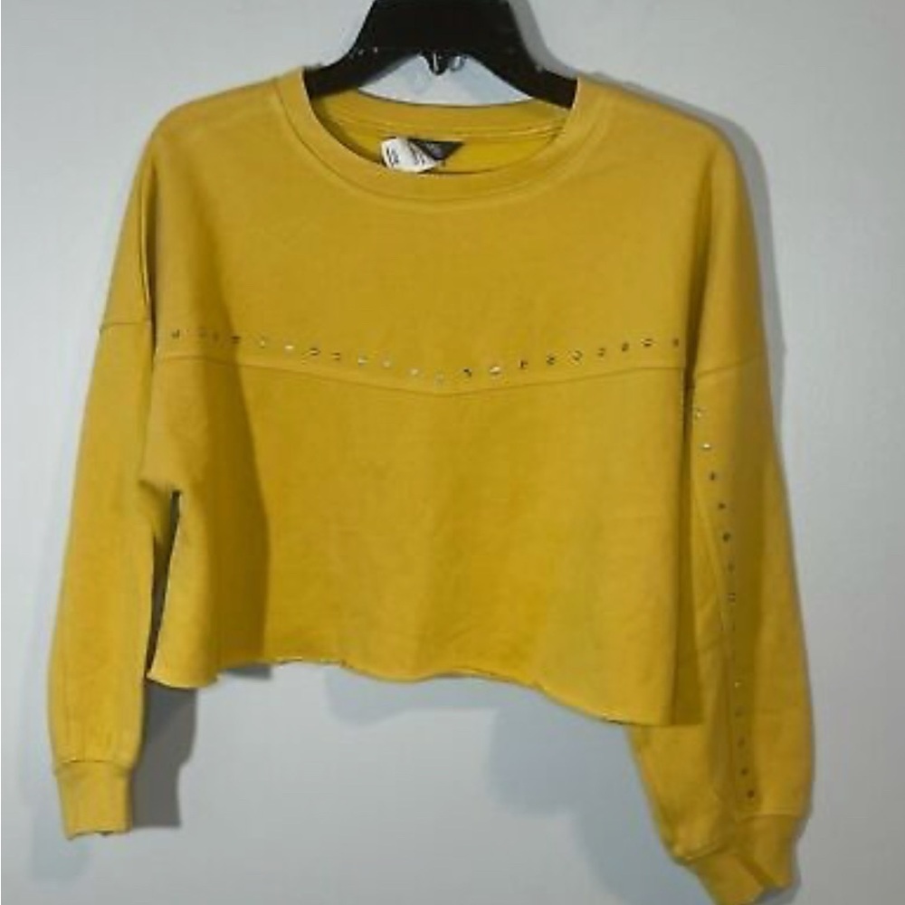 TRUCE Kids' Drop Shoulder Sweatshirt Mustard Size
